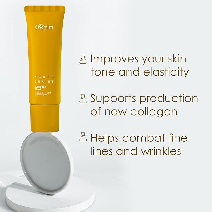 Skin Chemists Collagen Face Mask | Anti Aging Face Mask for Youthful, Hydrated Skin | Reduces Fine Lines & Wrinkles - Revive, Moisturize, and Soften Face Mask SkinCare 50ml