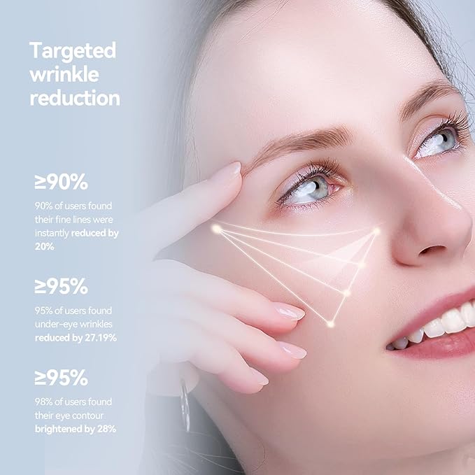 Eye Cream|Wrinkle Eraser Massaging Eye Cream, Multi-peptide Firming Eye Tightener, Anti-Aging Eye Cream for Puffiness and Bags Under Eyes Cream|Electric Massage Eye Cream