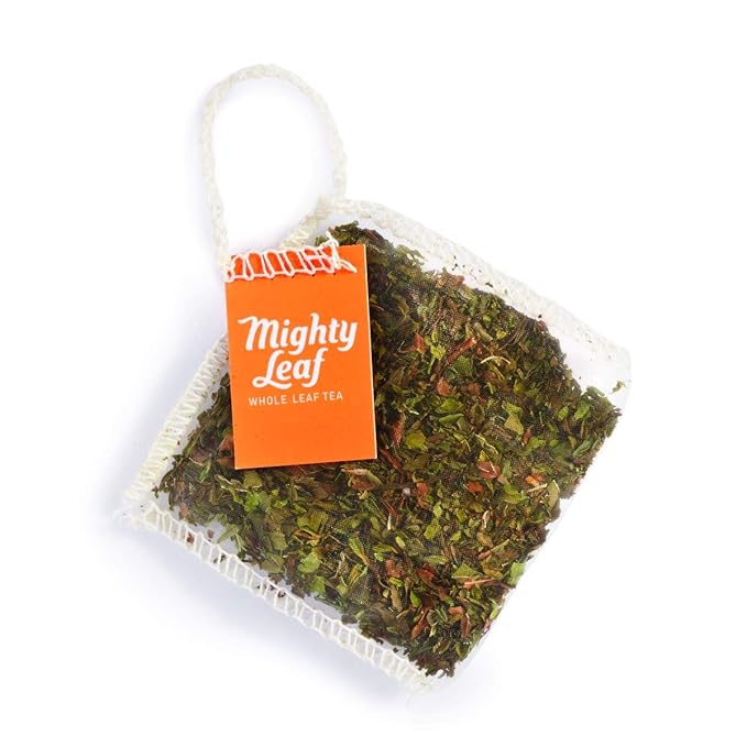 Mighty Leaf Tea Organic Mint Melange Hand-Stitched Tea Bags, 15 ct