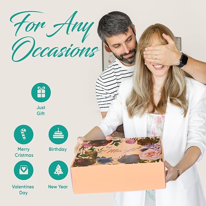 16 pcs Luxury Relaxing Spa Gift Basket Set - Perfect for Birthdays, Christmas, Get Well, Thank You, Bridal Shower, Gifts for Women & Men. Includes Bath Bombs (16 pcs, Turquoise)