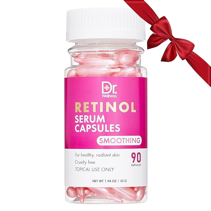 Dr. Wellness Retinol Serum Capsules - Smoothing Formula | 90 Capsules | Promote Healthy, Radiant Skin | Reduce Fine Lines