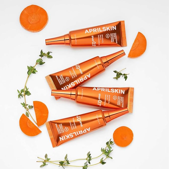 APRILSKIN Carrotene IPMP™ Clearing Solution || Quickly soothes troubled areas and helps clear blemishes | Formulated with BHA, AHA, Niacinamide & Zinc Oxide | Vegan, Cruelty-Free (0.67fl.oz.)
