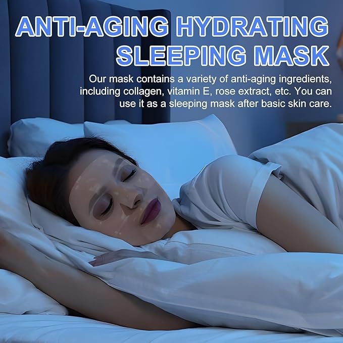 Collagen Face Mask, (6PCS) Bio-Collagen Real Deep Mask, Deep Collagen Anti Wrinkle Lifting Mask with Low Molecular Weight Collagen for Pore Minimizing, Firming and Moisturizing