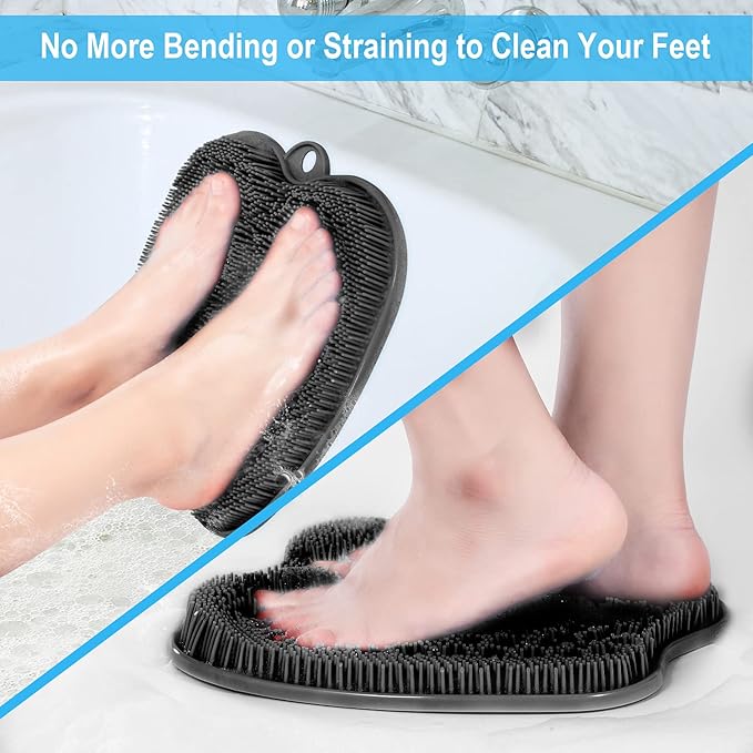 2Pack Shower Foot Scrubber Mat Bundle Deal