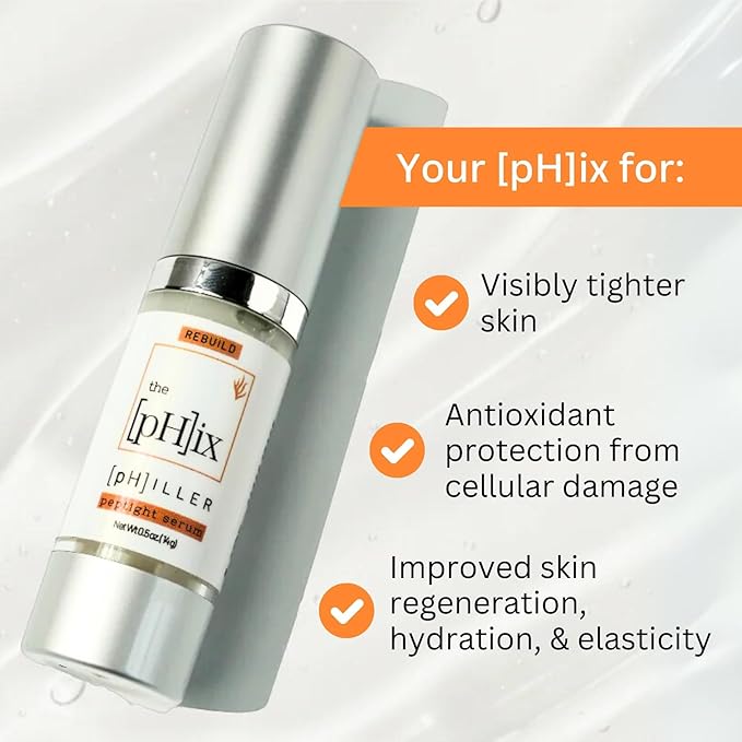 pHiller Peptide Serum - Advanced Anti Aging Face Tightening Serum for Fine Lines and Wrinkles, Hydrating Peptides Facial Formula for Skin, with Argireline + Tripeptides; Vegan (2-Pack)