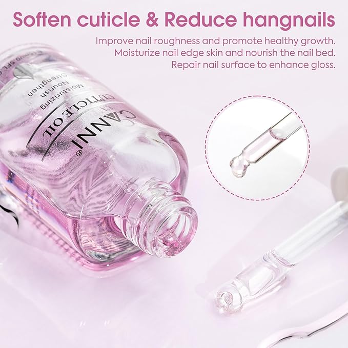 CANNI 15ml Cuticle Oil Nail Oil Cuticle Oil Care for Nail, Moisturizes and Conditions Skin, Stronger Nails Spa and Hand Manicure Essentials for Repaired Thin Nails DIY Home Nail for Women