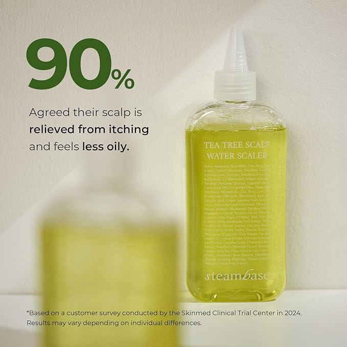 Tea Tree Scalp Water Scaler | Scalp Exfoliator for Itchy Dry Flaky Scalp, Buildup Remover, Treatment for Excess Sebum Oily Greasy Hair | Korean Hair Care Products, Travel Size, 1.69 fl oz