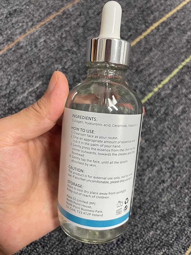 Facial Serum in A Bottle with Vitamin C & Collagen, Face Serum Anti Aging & Instant Face Tightening, Boost Skin Collagen, Reduce Wrinkles & Plump Skin