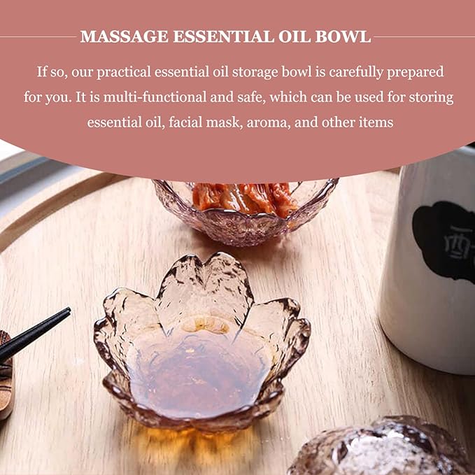 Beaupretty Pink Face Mask 2 Sets Facial Masks Mixing Bowls Shaped Bowls with Metal Spoons Essential Oil Bowl for Home Salon Skin Care Mask