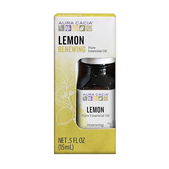 Aura Cacia Essential Oil, Lemon, 0.5 Ounce
