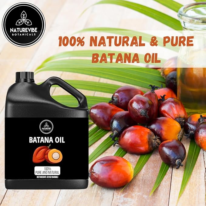 Naturevibe Botanicals Batana Oil 32 Ounces | 100% Pure and Natural | Great for Skin Care and Hair Care