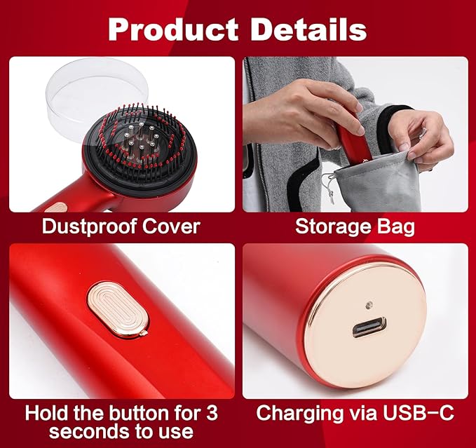 Electric Brush Cordless Hair Comb