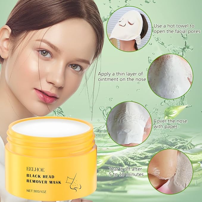 TQBAJ 2 Sets Pore Strips, Deep Cleansing Pore Strips, Blackhead Remover with 120PCS Strips, Nose Plants Pore Cleanser Purifying Face Mask for Nose and Face