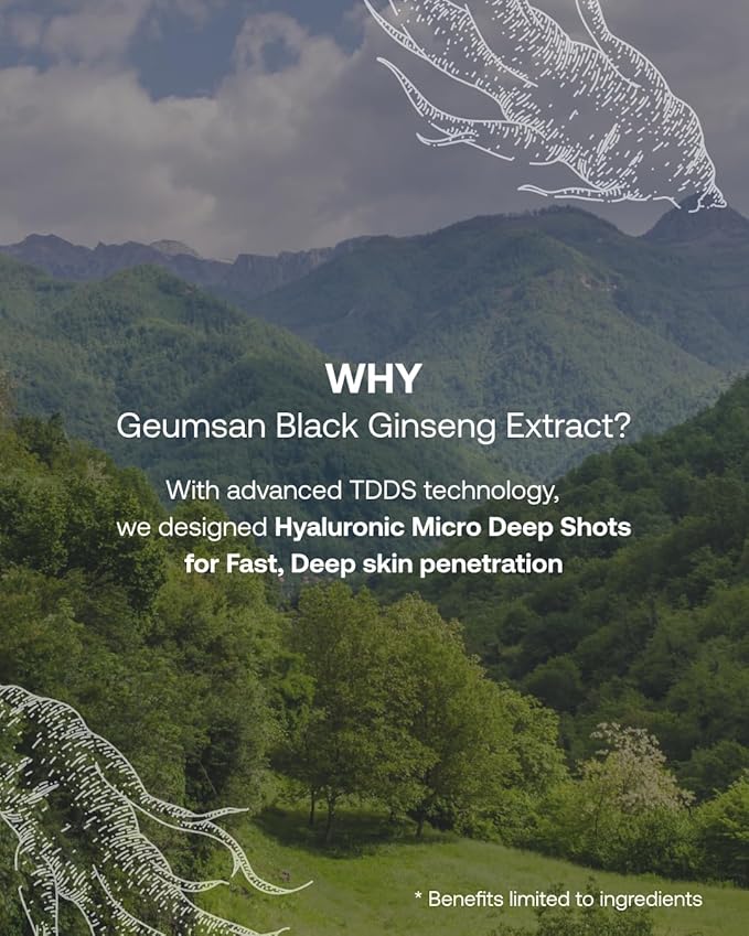 Geumsan Black Ginseng Peptide Under Eye Patches for Dark Circles & Wrinkles (2 Patches) | Hydrocolloid Eye Mask for Firming & Hydration | Korean Skincare | Deep Absorption Technology