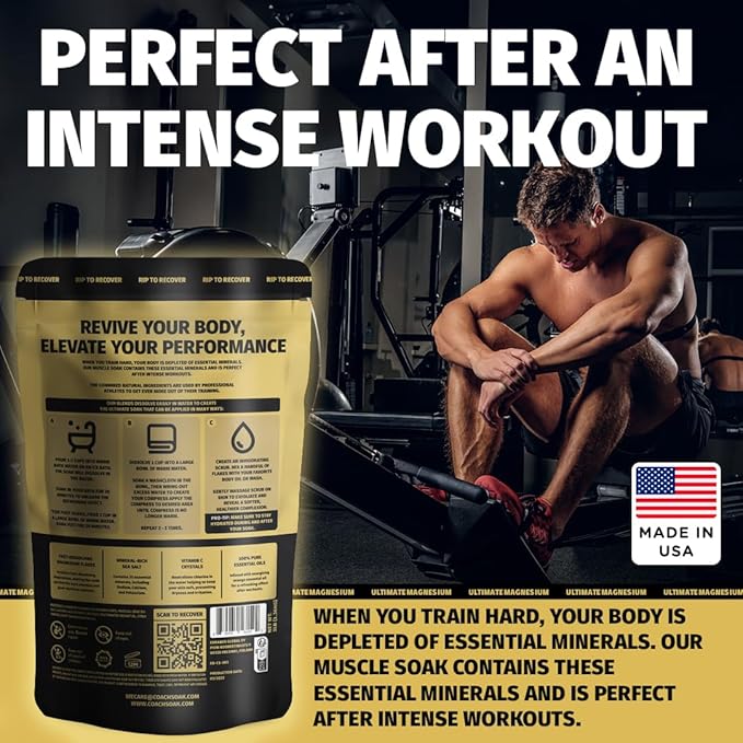 3 Pack Bundle: Coach Soak Recovery Bath Soak, Epsom Salt Bulk, Bath Salts Bulk, 3 Pack Bundle, Total of 9 Pounds (Energizing Citrus)