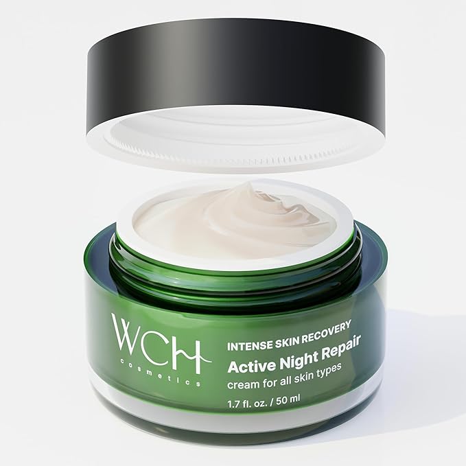 Active Night Repair Face Cream with Antioxidants and Vitamin E – Anti-Aging Midnight Moisturizer for Fine Lines, Wrinkles – Intense Skin Recovery – 1.7 fl. oz. / 50 ml