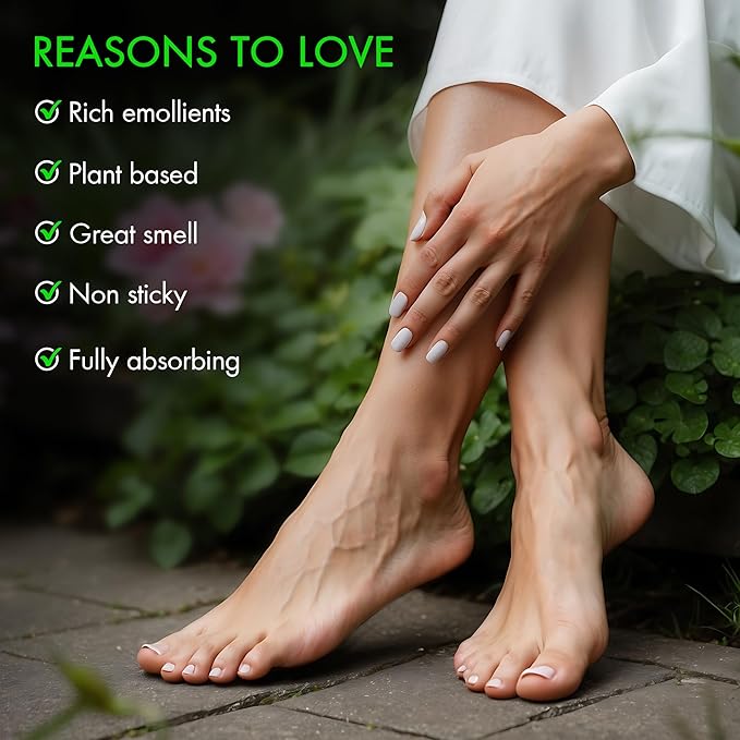 Majestic Pure Tea Tree Oil Foot Cream, Warming Cream - Calluses, Dry Cracked Feet, Hands, Heels, Elbow, Nails, and Knees - Softens & Moisturizes Skin - 8 oz