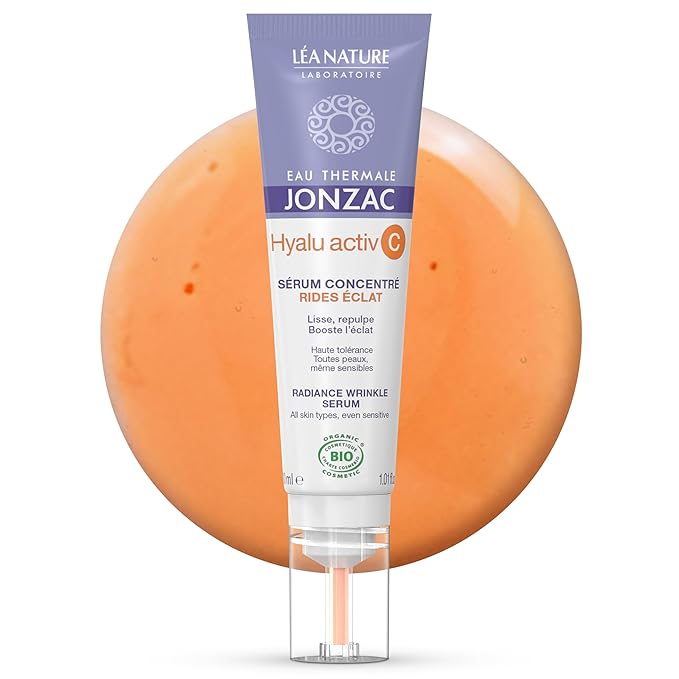 Organic Hyalu Activ C Serum for Face & Eyes - Optimized Vitamin C 5x More Stable With Hyaluronic Acid - Anti-Wrinkle - Brighter & Plumped Skin - 1.01 Fl Oz