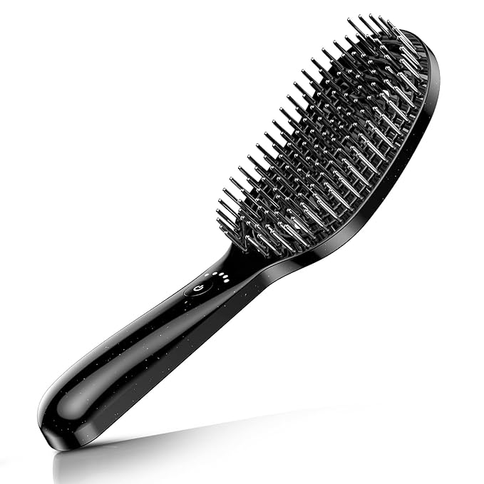 Microcurrent Massage Comb, Professional Stainless Steel Massage Comb for Hair Treatment, Advanced Scalp Care Brush with 144 Teeth for Hair Styling Promote Hair Growth, Suitable for Men & Women