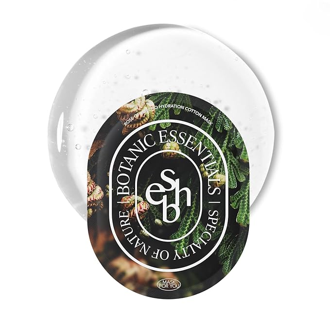 Rose of Jericho Hydration Cotton Mask, Moisturizing, Vegan, Korean Skin Care Face Mask 25g*5 sheets