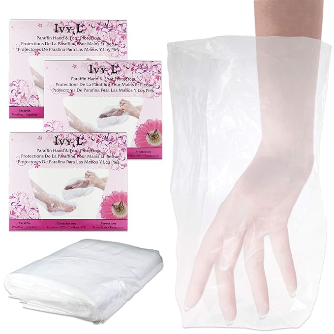 600 Counts - Ivy L Paraffin Hand & Foot Glove Bag Protectors Wax Works Thermal Mitt Liner Professional Cozy Liners Hand or Foot 15 x 10 Inches