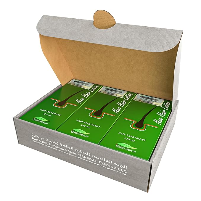 Neo Hair Lotion, 120 ml, Hair Regrowth Treatment Hair Growth Strengthens Damaged Hair Loss And Revitalizes Scalp Hair Care Pack of 3