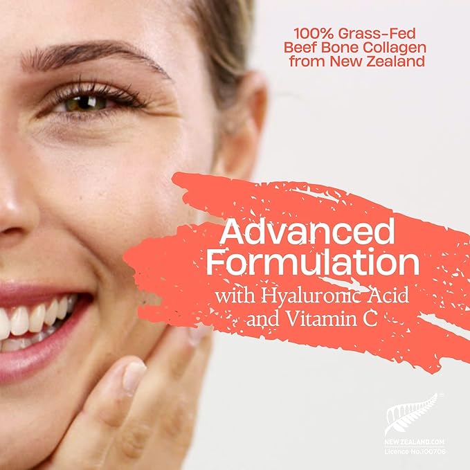 FREZZOR Collagen Peptides with UAF1000+, 100% Grass-Fed New Zealand Cattle Source, Hydrolyzed, Joint, Skin, Hair & Nail Support, Amino Acids, Anti-Aging, 90 Capsules, 1 Bottle