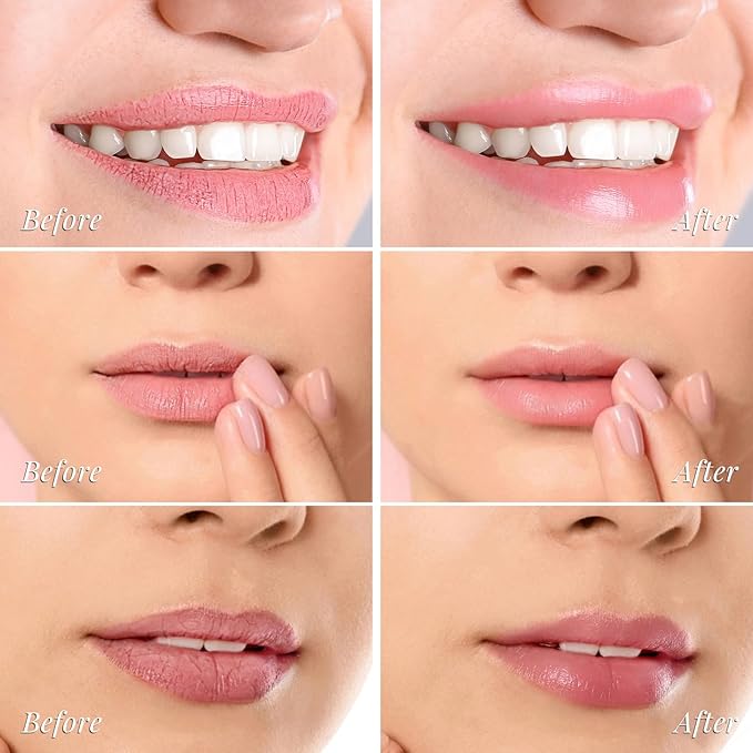 Lip Mask Set, 1 Lip Scrub +3 Overnight Lip Mask, Lip Glowy Balm and Scrub for Women, Exfoliating and Hydrating Dry, Chapped, Crack Lips, 4 Pack Lip Skincare Gift Set