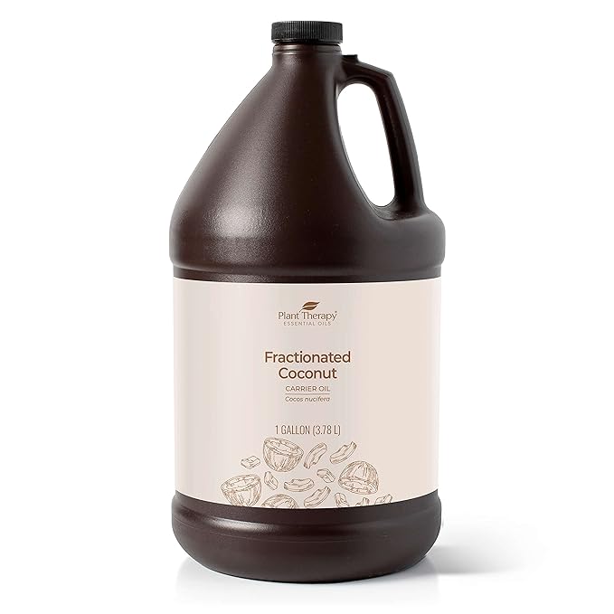 Plant Therapy Fractionated Coconut Oil for Skin, Hair, Body 100% Pure, Natural Moisturizer, Massage & Aromatherapy Liquid Carrier Oil 1 Gallon