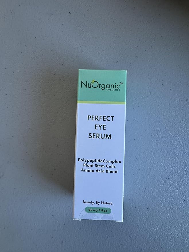 nuorganic Perfect Eye Serum: Fine Lines + Wrinkles + Bags + Dark Circles - Patented PhytoCellular Science + 18X More Effective Anti Aging + Better Skin in 7 Days - Vegan