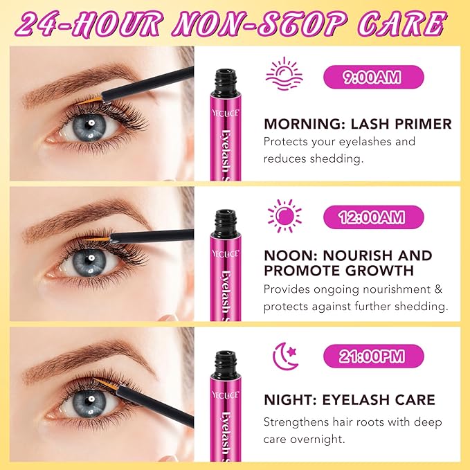Eyelash Growth Serum - Eyelash Serum to Grow Lashes, Lash Serum for Eyelash Growth to Boost Thicker, Fuller, and Longer Lashes, Eye Lash Serum Growth for Women