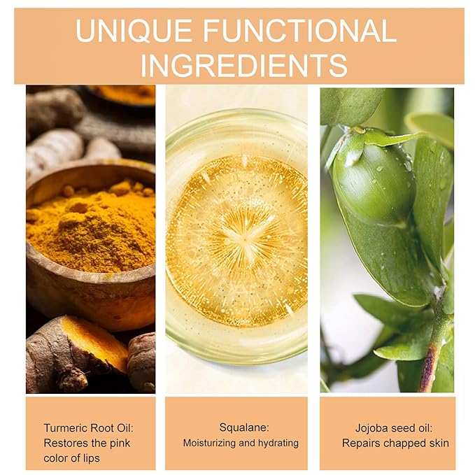 Turmeric Lip Balm for Smokers With Root Oil - Brightening for Dark Lips, Long-Lasting Moisturizer for Dry, Cracked, and Dull Lips - All Natural Hydrating Skin Care, 0.17 oz