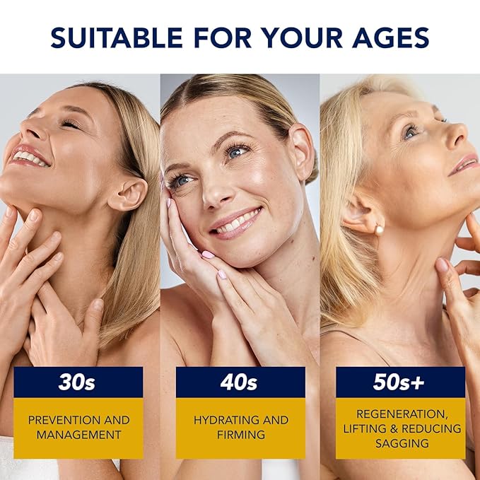 Korean Neck Cream for Firming & Tightening: Neck & Chest Anti-Aging Treatment for Crepey Sagging Skin & Wrinkles - Women & Men Turkey Neck Perfecting, 1.7 oz