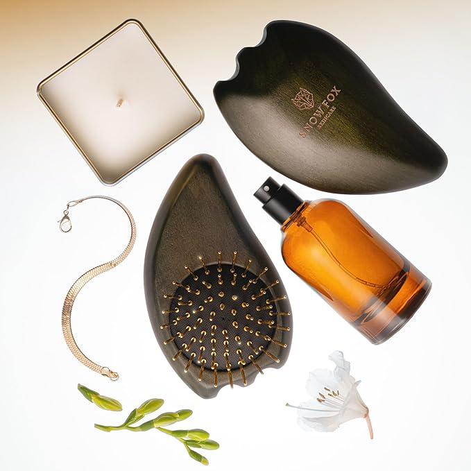 Snow Fox Ghost Edition Scalp Massage and Hair Brush – Patented Deep Tissue Gua Sha for Women and Men. Supports Fascia Release, Natural Hair Growth, Scalp Health, Circulation, and Head Tension