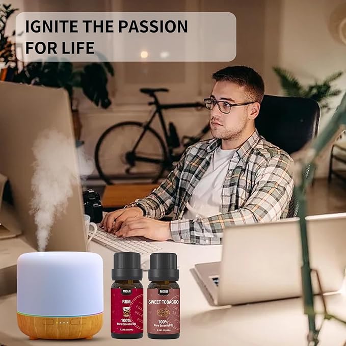 Essential Oils Set-Essential Oils for Diffuser for Home, Diffuser Oils Scents for Aromatherapy,Laundry,Candle&Soap Making,Humidifiers 6 X 10ML