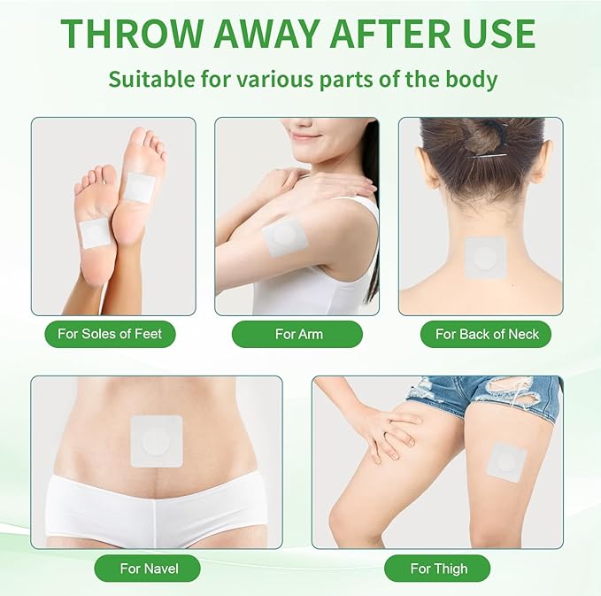 50 PCS Empty Disposable Castor Oil Patches, Upgraded Leak-Proof Self-Adhesive Castor Oil Belly Button Patch, Portable, Suitable for People of All Ages (Oil-Free)