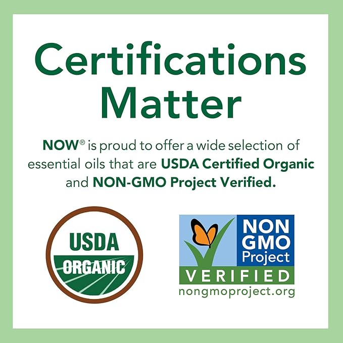 NOW Foods Essential Oils, Peppermint Roll-On, Certified Organic, Energizing Blend, Steam Distilled, Topical Aromatherapy, 10-mL