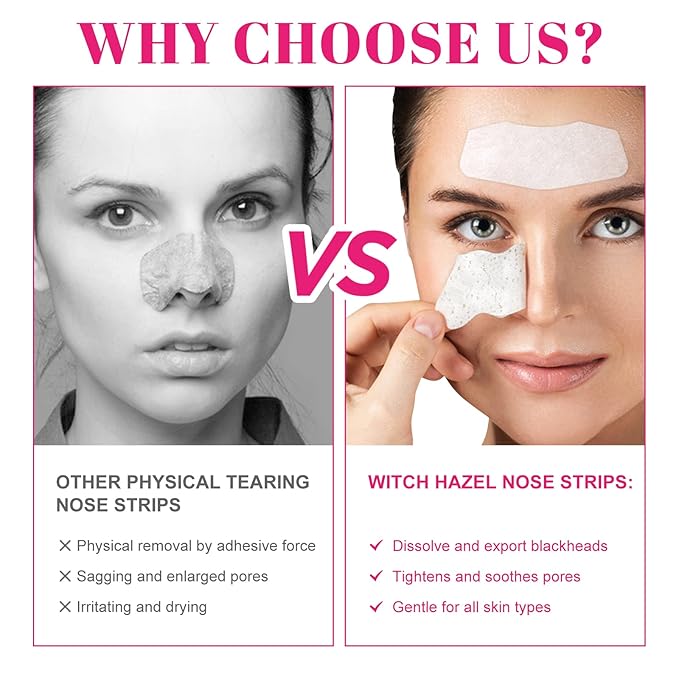 Nose Strips Blackhead Remover, 90pcs Blackhead Remover Strip with Natural Charcoal, Pore Strips Nose for Removal