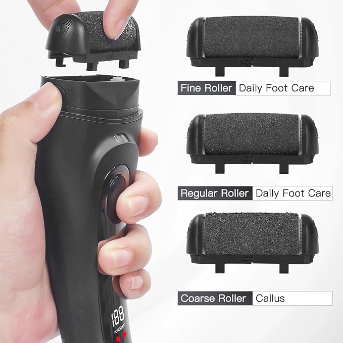 Electric Feet Callus Removers Rechargeable,Portable Electronic Foot File Pedicure Tools, Electric Callus Remover Kit,Professional Pedi Feet Care Perfect for Dead,Hard Cracked Dry Skin Ideal Gift