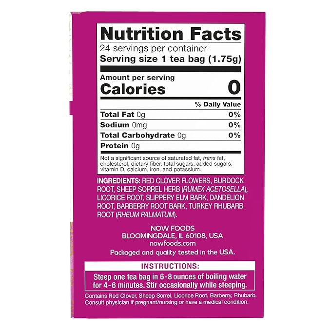 NOW Foods Give a Tea™ Ojibwa Tea, Herbal, Caffeine-Free, 24 bags, traditional North American blend for overall wellness