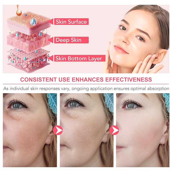 Deep Collagen Anti-Wrinkle Lifting Mask with Hyaluronic Acid & Aloe Vera, Elasticity, Hydrating, Firming and Moisturizing, Overynight Hydrating Face Mask for All Skin Types - 4 Pack