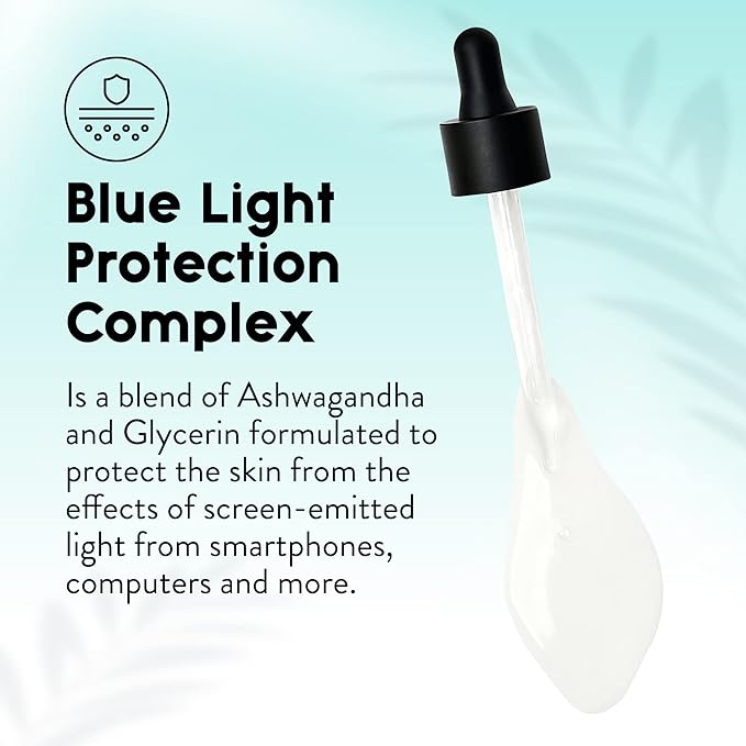 Cleen Beauty Blue Light Defense Serum | Facial Serum with Blue Light Protection Complex | Face Serum for Women | Serum for Face - Paraben Free | Skincare Products for Face | Hydrating Serum | 1 Fl Oz