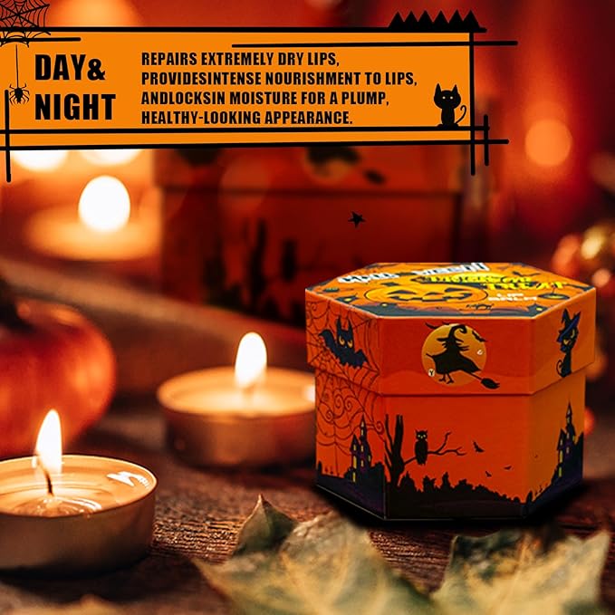 Yopela 19 Pack Halloween Natural Lip Balm Bulk with Vitamin E and Coconut Oil Lip Care Set - Moisturizing, Soothing, and Repairing Dry and Chapped Lips - 18 Flavors - Non-GMO