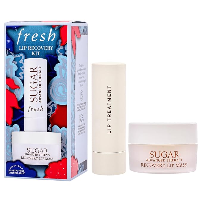 Lip Recovery Kit by Fresh for Women - 2 Pc 0.35oz Sugar Advanced Therapy Lip Mask, 0.15oz Sugar Advanced Therapy Lip Treatment