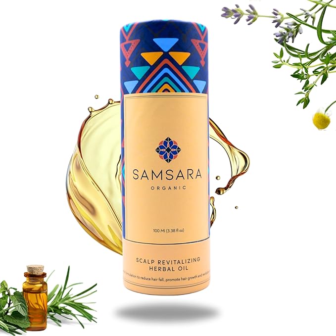 Scalp Revitalizing Herbal Oil With Bhringraj, Brahmi & Other Ayurvedic Herbs To Promote Growth, Control Fallout & Scalp Treatment | 100% Natural Hair Care