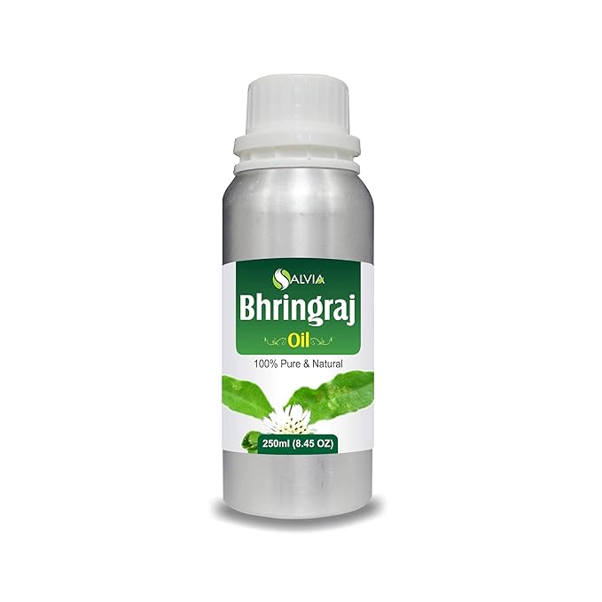 ﻿Salvia Bhringraj Oil (Eclipta alba) 100% Pure & Natural - Undiluted Uncut Cold Pressed Premium Oil Use for Aromatherapy, Skin Care & Hair - Therapeutic Grade (250 ML (8.45351))
