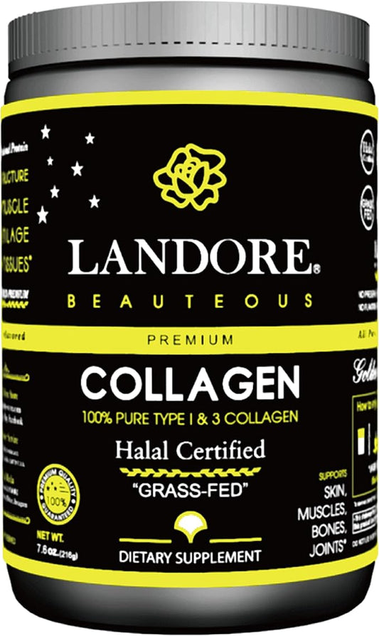 Premium Halal Bovine Collagen Peptides Powder | Type 1&3 Collagen | Anti-Aging Amino Acids | Bones, Muscles, Tendons and Joints, Skin | Paleo Friendly | Non-GMO.