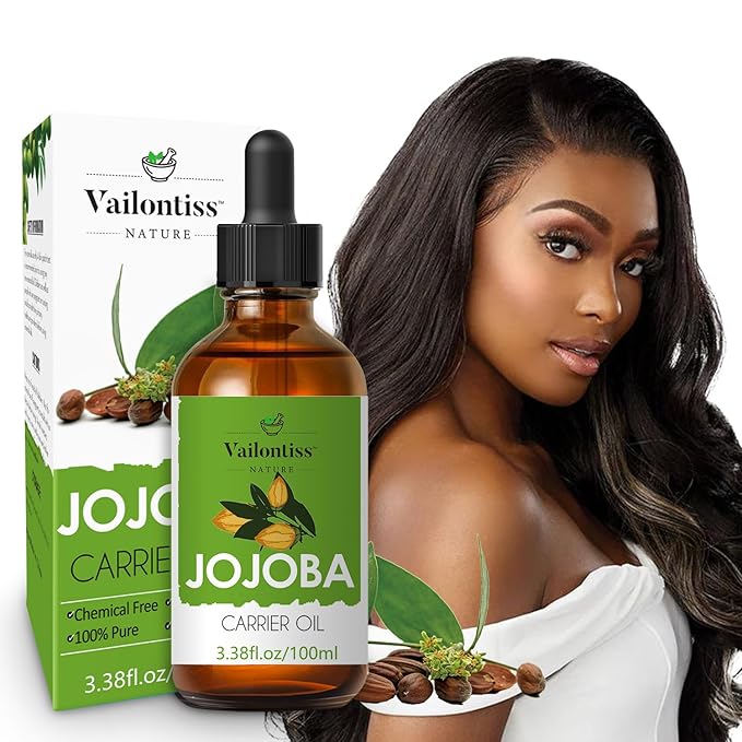 Jojoba Oil Organic – Natural Body Oil and Massage Oil, Body Spray for All Skin, Hair, and Nails, Cold Pressed & Hexane Free(Jojoba Oil, 3.4 Fl Oz)