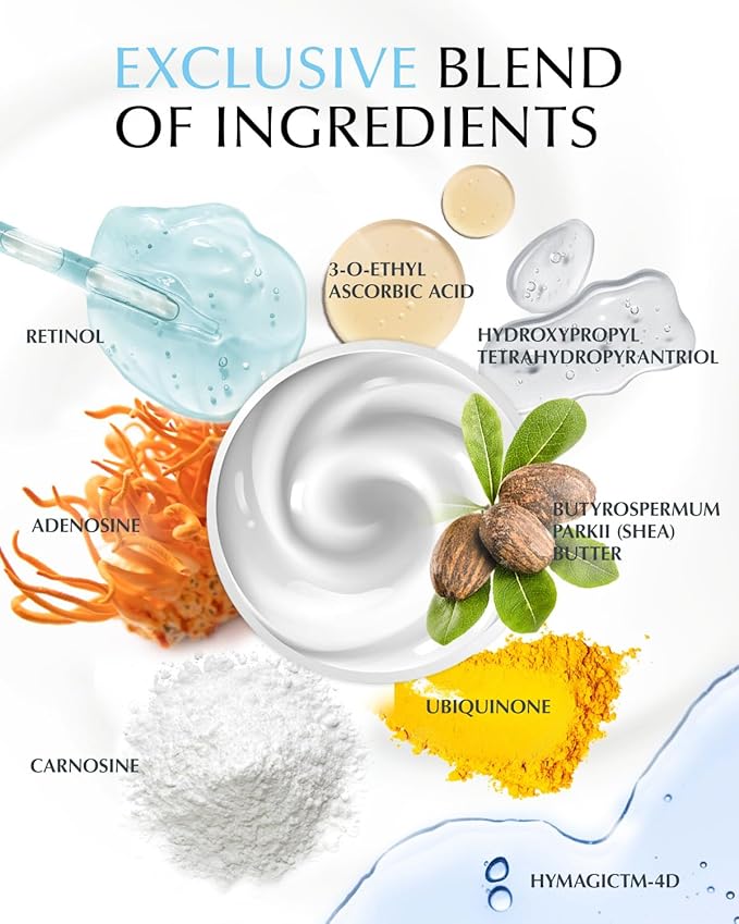 EnaSkin Anti Aging Face Cream: Retinol Collagen Wrinkle Moisturizer for Women - 7% Hyaluronic Acid - Day/Night Facial Sagging Skin Care & Firming Neck, 1.7 fl oz