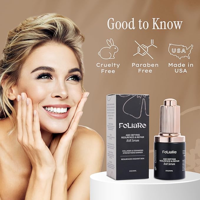 Age-Defying Repair & Resurfacing Serum | Reduce Wrinkles, Smooth Texture & Hydration | Glycolic Acid, Hyaluronic Acid, Green Tea & Collagen for Anti-Aging & Antioxidant Protection | 1 fl oz